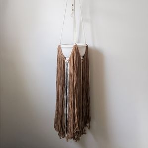 Handmade Macrame Plant Hanger with Suncatcher Crystals